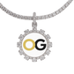 Custom Iced Out Baguette Style Round Photo Pendant