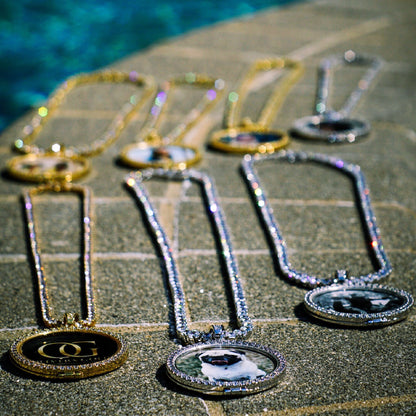 CUSTOM LARGE PHOTO PENDANT + CHAIN