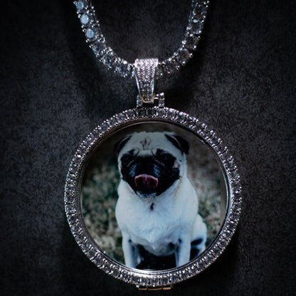 CUSTOM LARGE PHOTO PENDANT + CHAIN