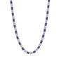 RECT CUT BAGUETTE TENNIS CHAIN // PURPLE X SILVER 6MM