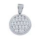 ICED OUT STONEY MEDALLION PENDANT // WHITE GOLD