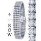 BANDED TENNIS BRACELET // WHITE GOLD