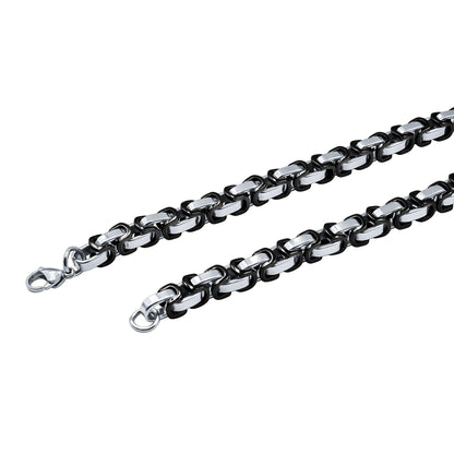 BRYZZY CHAIN // BLACK X SILVER 7MM