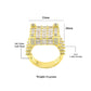 SQUARE STUDDED RING // BAUGETTE YELLOW GOLD