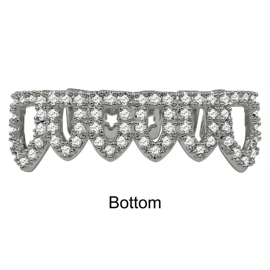 WHITE GOLD ICED OUTLINER GRILLZ