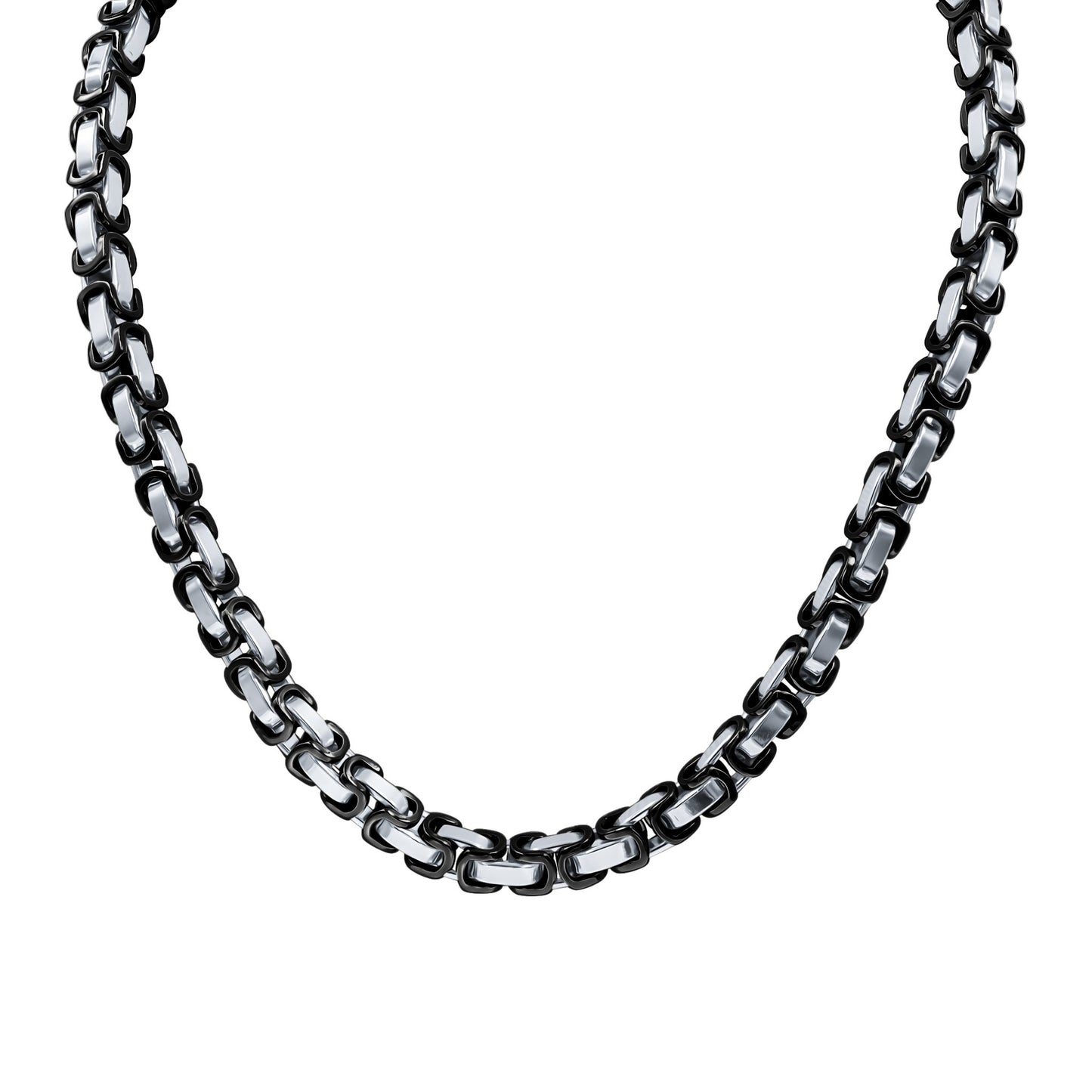 BRYZZY CHAIN // BLACK X SILVER 7MM