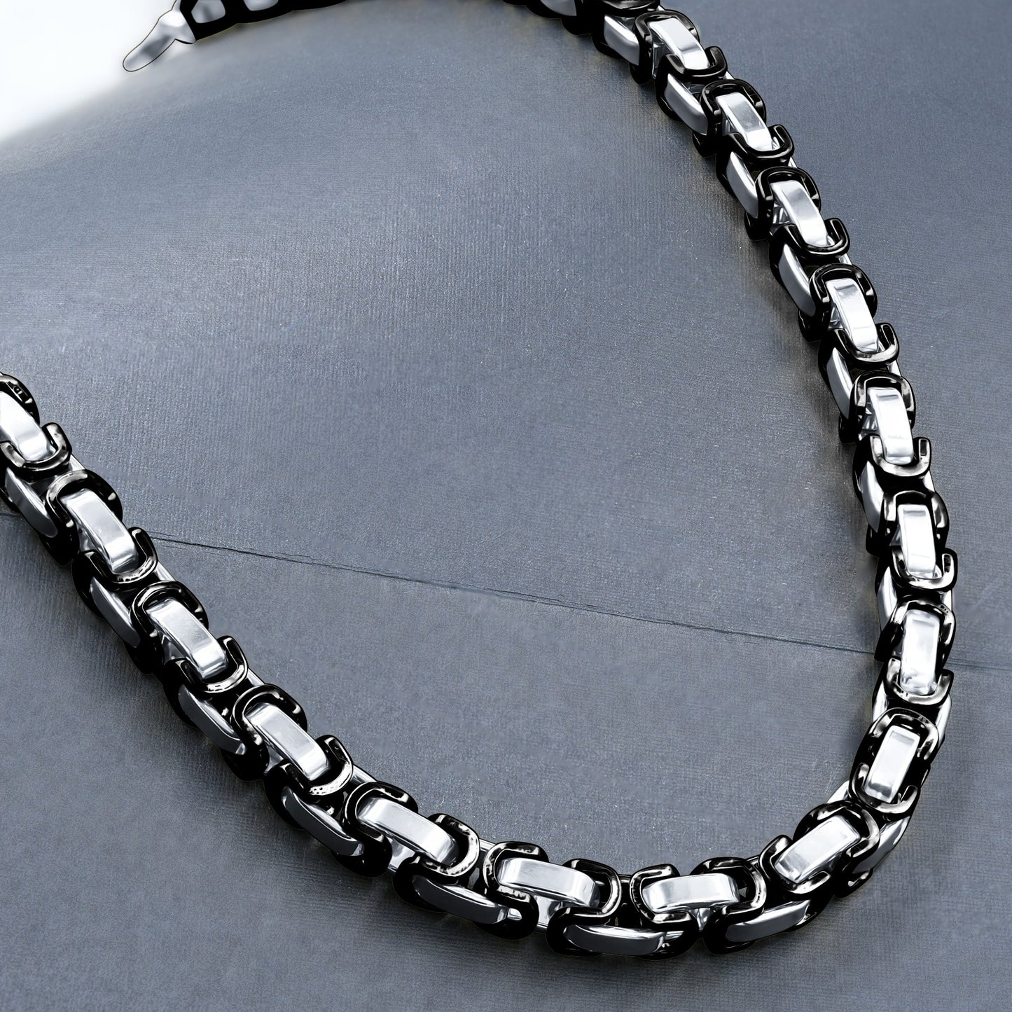 BRYZZY CHAIN // BLACK X SILVER 7MM