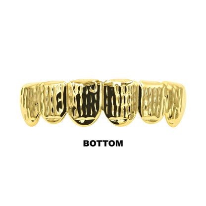 HIP HOP RIGID CUT GRILLS IN YELLOW GOLD