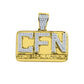 ICED OUT CFN(CAME FROM NOTHING) PENDANT // YELLOW GOLD