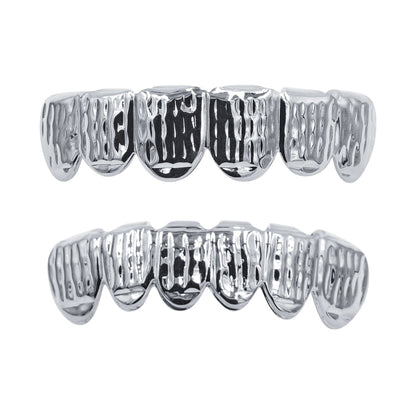 HIP HOP RIGID CUT GRILLS IN WHITE GOLD