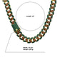 ICED CUBAN CHAIN // GREEN X RED 18MM