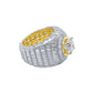 CENTER STONE RING // BAGUETTE YELLOW GOLD
