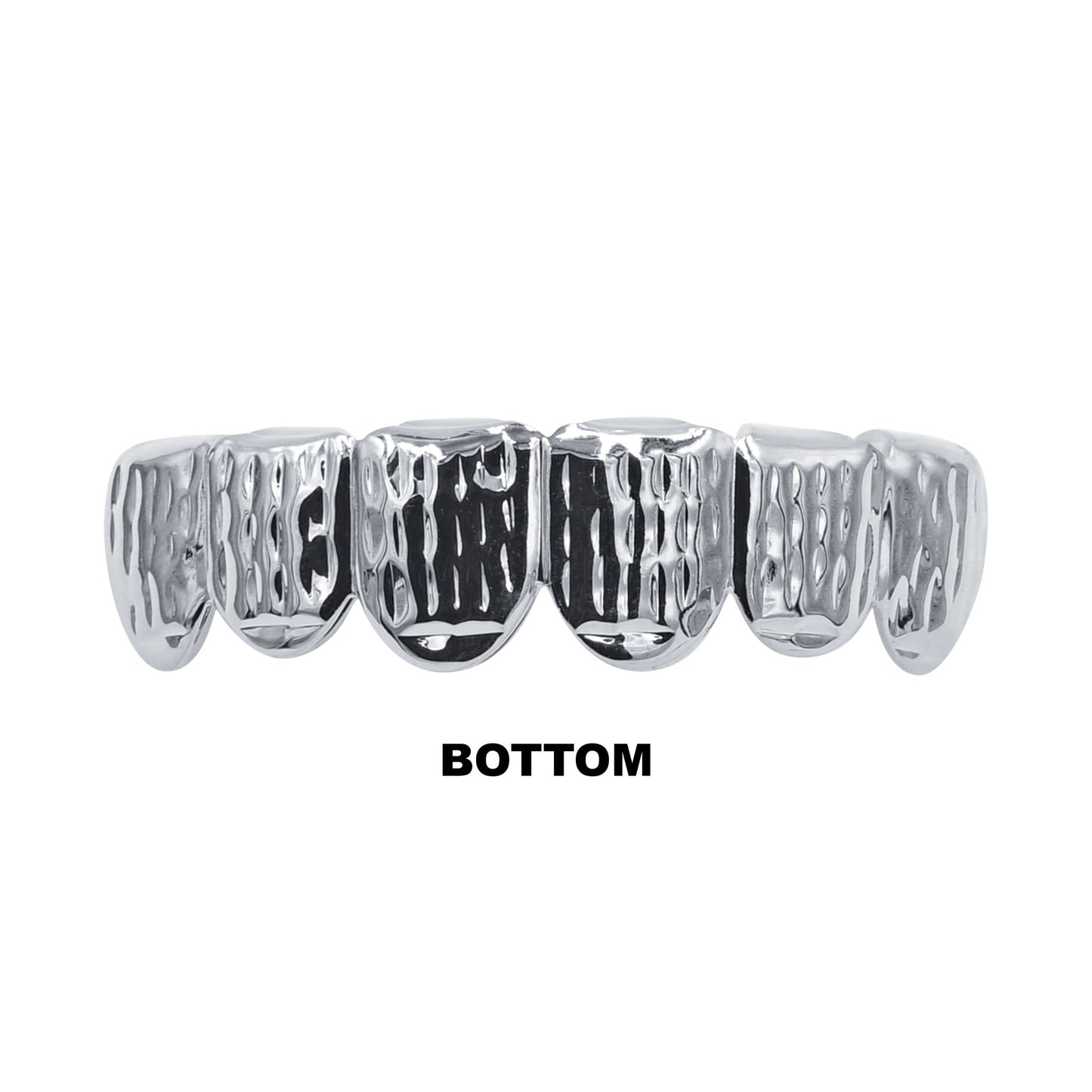 HIP HOP RIGID CUT GRILLS IN WHITE GOLD