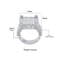 SQUARE STUDDED RING // BAUGETTE WHITE GOLD