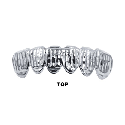 HIP HOP RIGID CUT GRILLS IN WHITE GOLD