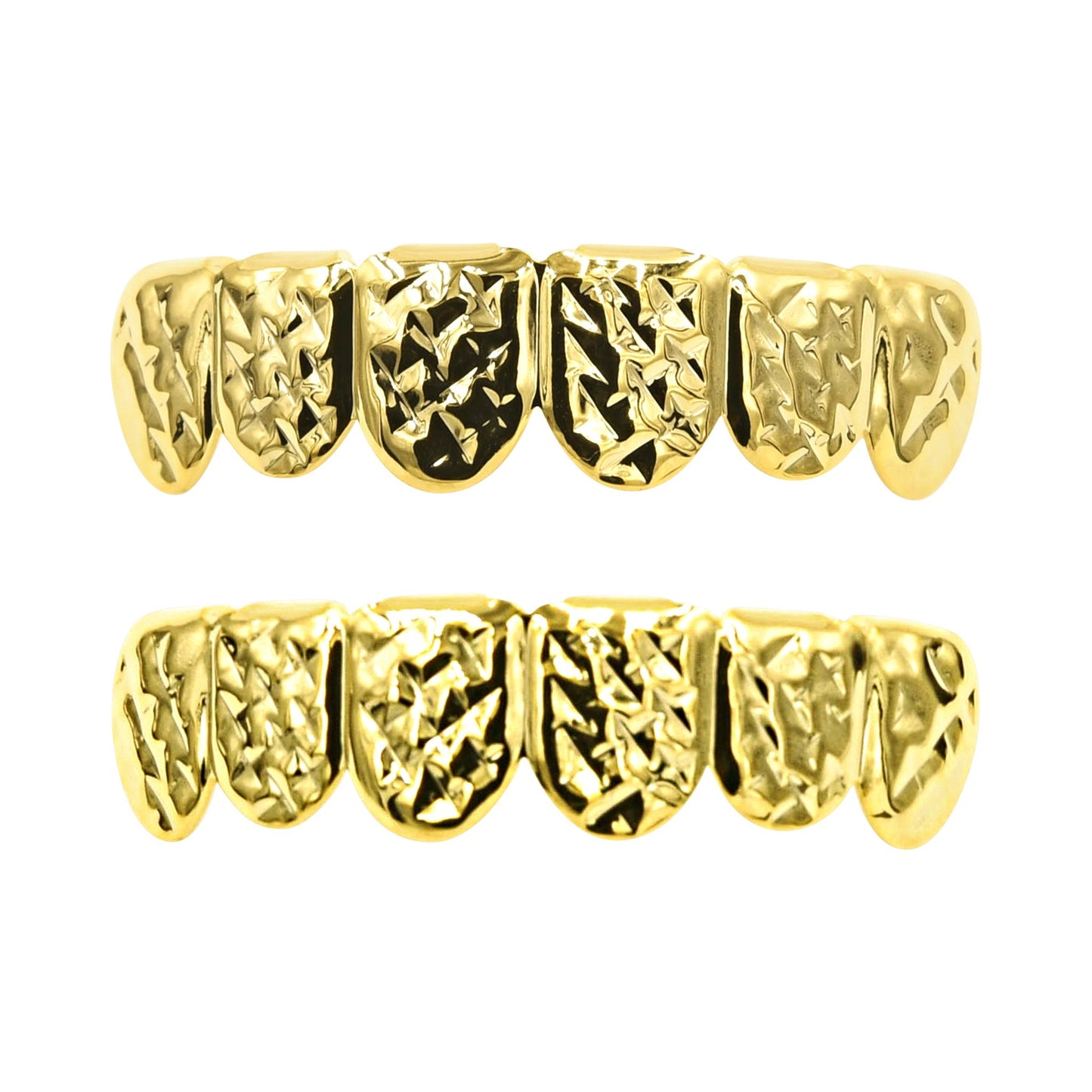 HIP HOP RIGID CUT GLIMMER GRILLS IN YELLOW GOLD