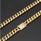 FLOODED LOCK CUBAN CHAIN // YELLOW GOLD 8MM