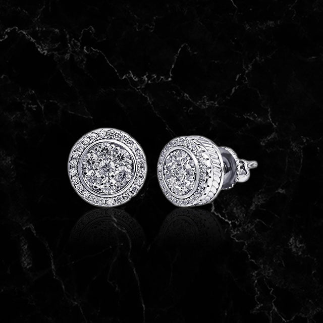 COMMANDERS // WHITE GOLD EARRINGS