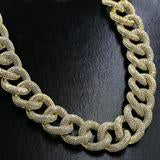 ICED MIAMI CUBAN CHAIN // YELLOW GOLD 25MM