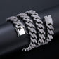 ICED OUT CUBAN CHAIN // WHITE GOLD 12MM