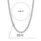 RECT CUT BAGUETTE TENNIS CHAIN // ROSE GOLD 6MM