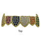 ICED RAINBOW COLOR DIAMOND GRILLZ IN YELLOW GOLD