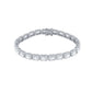 RECTANGULAR BAGUETTE TENNIS BRACELET // WHITE GOLD 6MM