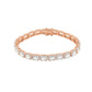 RECT CUT BAGUETTE TENNIS BRACELET // ROSE GOLD 6MM
