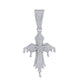 DRIP CROSS PENDANT // WHITE GOLD