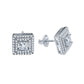 ICED RADIANT // WHITE GOLD EARRINGS