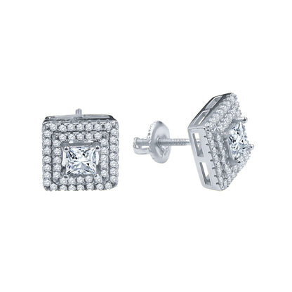 ICED RADIANT // WHITE GOLD EARRINGS