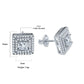 ICED RADIANT // WHITE GOLD EARRINGS