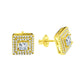 ICED RADIANT // YELLOW GOLD EARRINGS