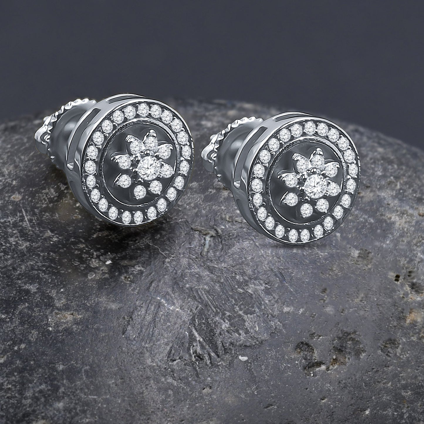 STARDOMS // WHITE GOLD EARRINGS