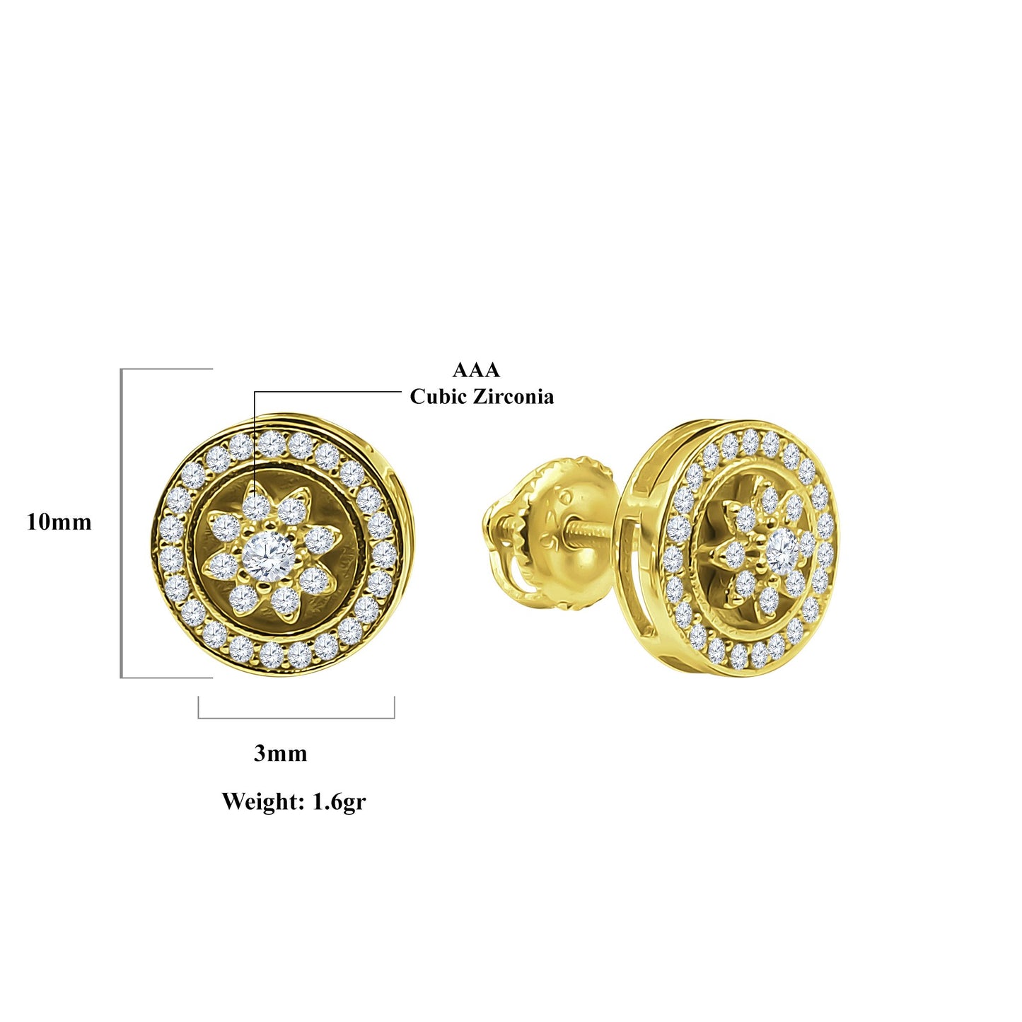 STARDOMS // YELLOW GOLD EARRINGS