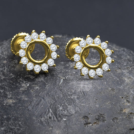 FLORALS // YELLOW GOLD EARRINGS