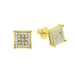 ICED SQUARE // YELLOW GOLD EARRINGS