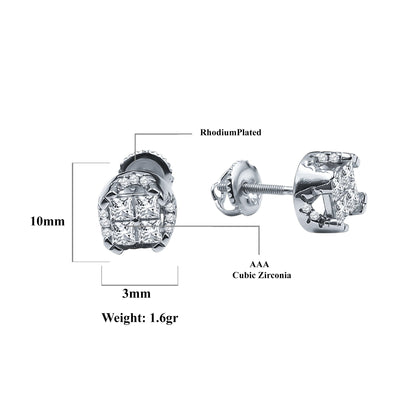 REGAL ICED // WHITE GOLD EARRINGS