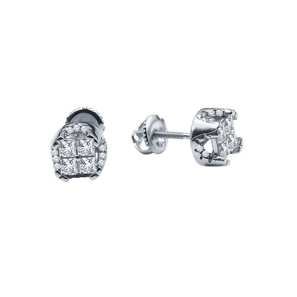 REGAL ICED // WHITE GOLD EARRINGS