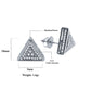 ICED TRIANGLE // WHITE GOLD EARRINGS