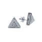 ICED TRIANGLE // WHITE GOLD EARRINGS