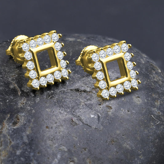 FRAMES // YELLOW GOLD EARRINGS