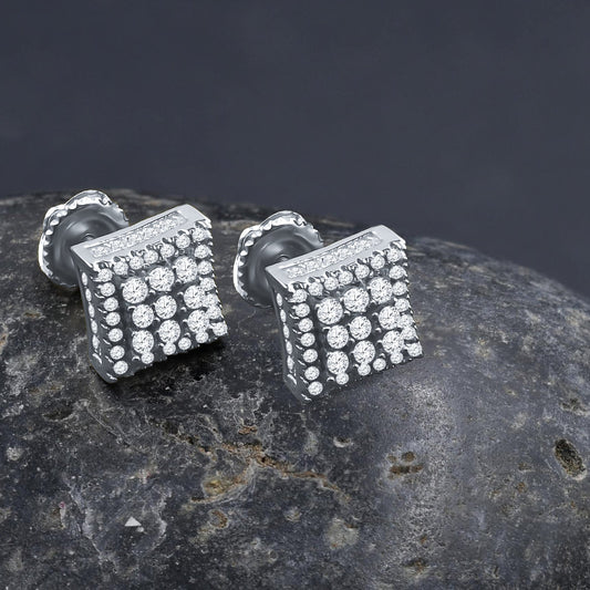 ICED BRILLIANCE // WHITE GOLD EARRINGS