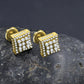 ICED BRILLIANCE // YELLOW GOLD EARRINGS