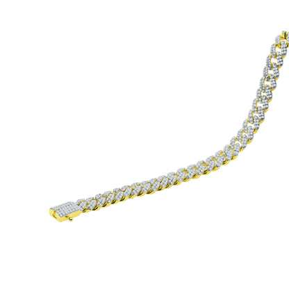 ICED MIAMI CUBAN ANKLET // YELLOW GOLD 8MM