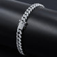 ICED OUT MIAMI CUBAN ANKLET // WHITE GOLD 8MM