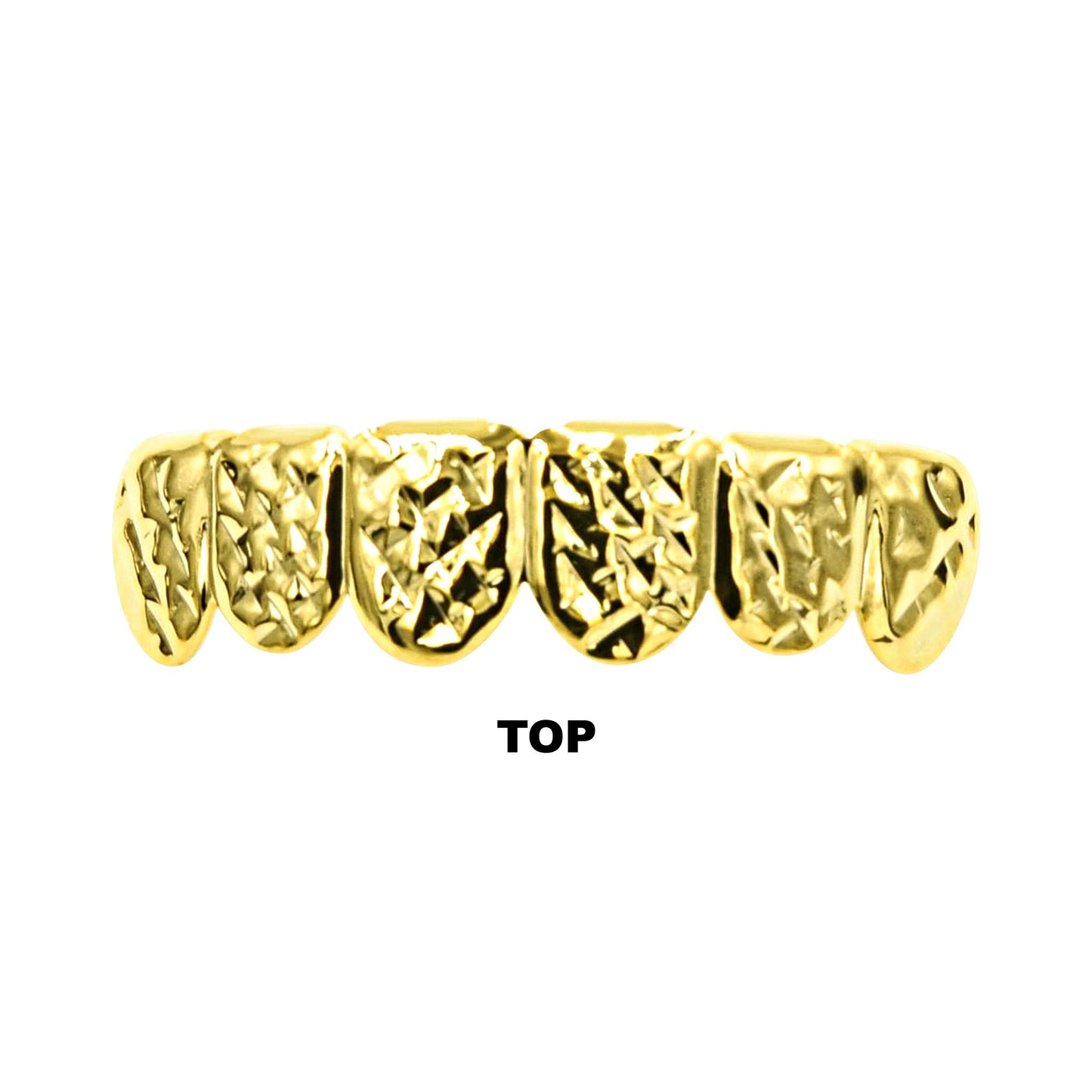 HIP HOP RIGID CUT GLIMMER GRILLS IN YELLOW GOLD