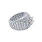 CENTER STONE RING // BAGUETTE WHITE GOLD