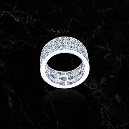 FROZEN BAND RING // ICED OUT WHITE GOLD