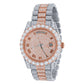 ICED OUT LOYALTY WATCH IN WHITE X ROSE GOLD